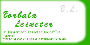 borbala leimeter business card